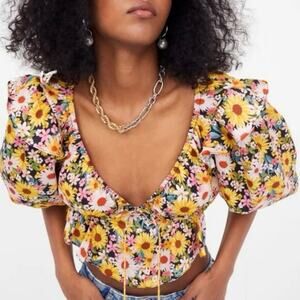 NWT For Love & Lemons Glenn Crop Top